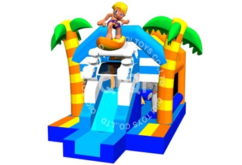 Surfer fun jumping castle with slide