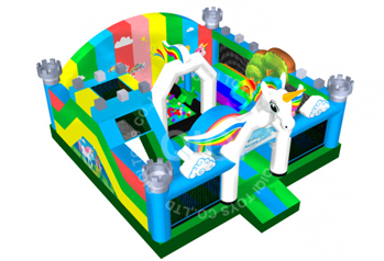 Colorful unicorn with ball pool playground