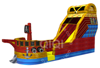 Classic pirate ship water slide