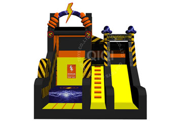 High voltage theme Extreme jumping and slide