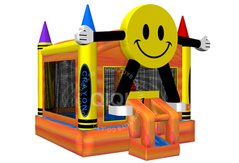 Smile face inflatable bouncer