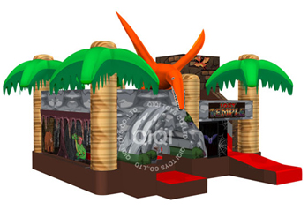 Dinosaurs and cave theme inflatable combo