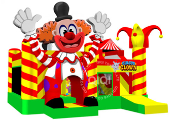 Clown theme inflatable combo