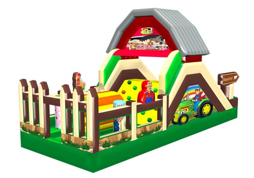 Happy Farm Inflatable Obstacle Course