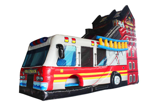 Inflatable Fire Truck Slide