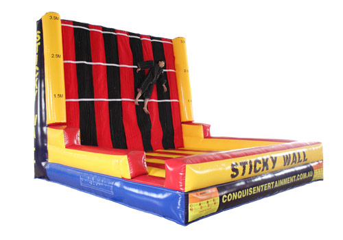 Inflatable sticky wall