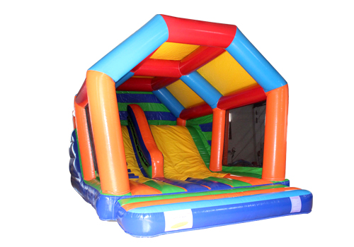 Rainbow Kids Bounce House With Slide
